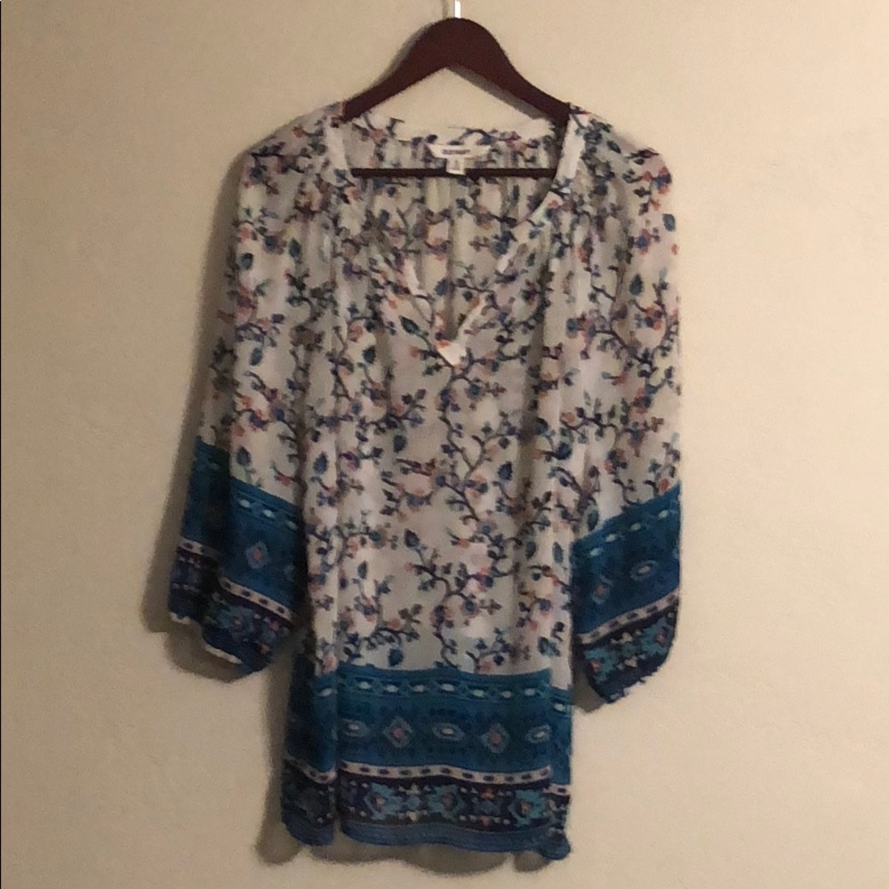 💐Old Navy floral sheer blouse XL